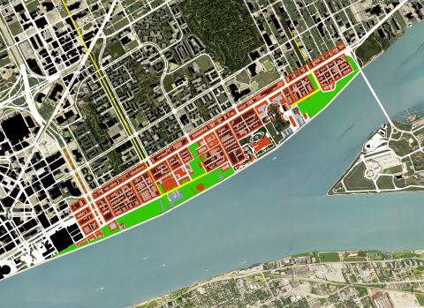 DETROIT, East Riverfront Framework Plan / Professional Design Consultancy