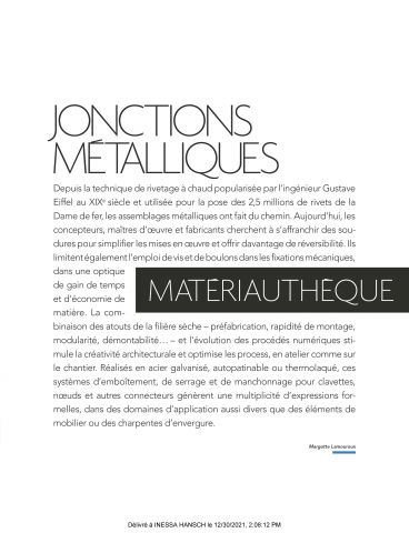 JONCTIONS METALIQUES